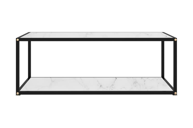 Soffbord vit 100x50x35 cm härdat glas - Vit - Bord - Marmorbord - Soffbord