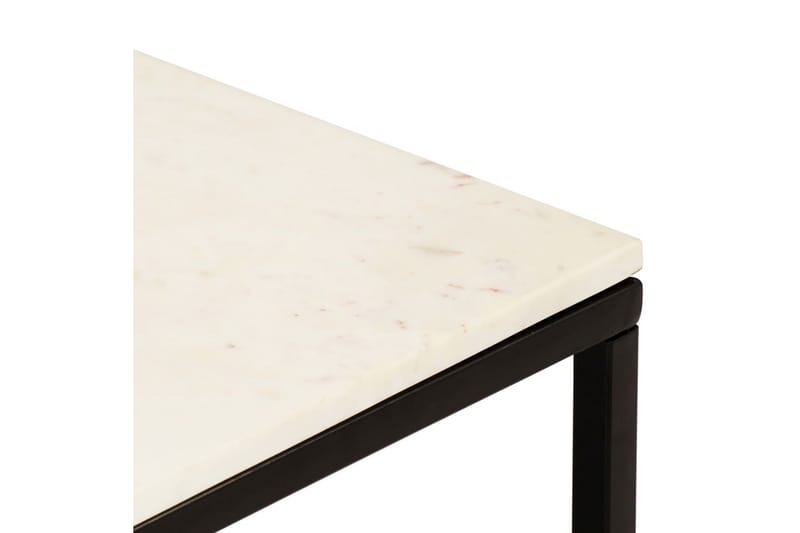 Soffbord vit 40x40x35 cm äkta sten med marmorstruktur - Vit - Marmorbord - Soffbord - Bord