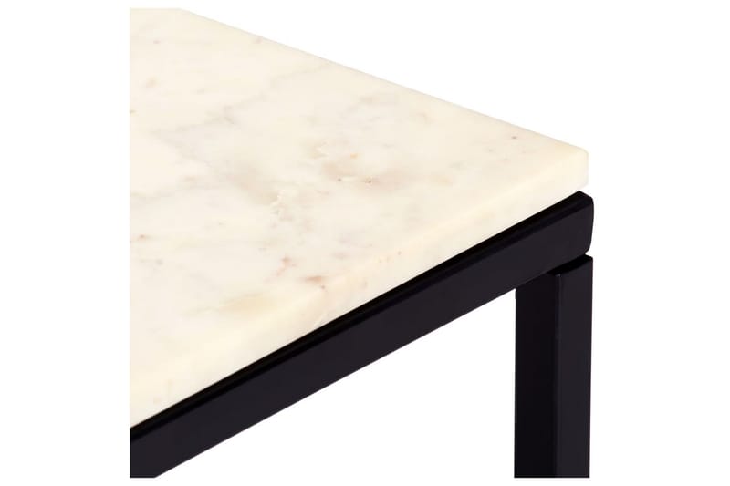 Soffbord vit 60x60x35 cm äkta sten med marmorstruktur - Vit - Möbler - Vardagsrum - Soffbord & vardagsrumsbord - Soffbord