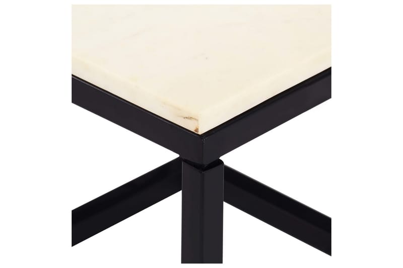 Soffbord vit 60x60x35 cm äkta sten med marmorstruktur - Vit - Möbler - Vardagsrum - Soffbord & vardagsrumsbord - Soffbord