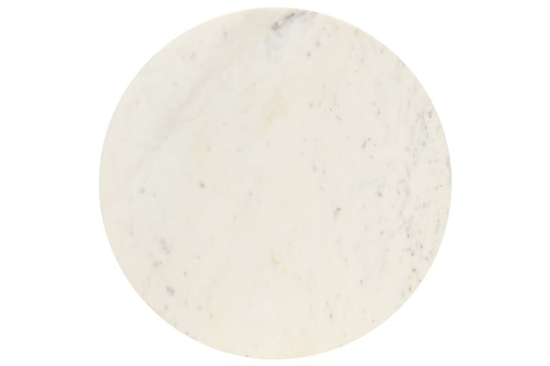 Soffbord vit 60x60x35 cm äkta sten med marmorstruktur - Vit - Bord - Marmorbord - Soffbord