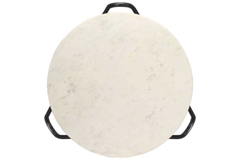 Soffbord vit 65x65x42 cm äkta sten med marmorstruktur - Vit - Möbler - Vardagsrum - Soffbord & vardagsrumsbord - Soffbord