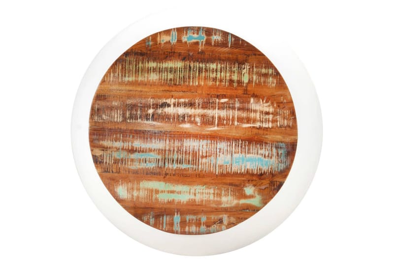 Soffbord vit 68x68x30 cm massivt återvunnet trä - Brun - Möbler - Vardagsrum - Soffbord & vardagsrumsbord - Soffbord