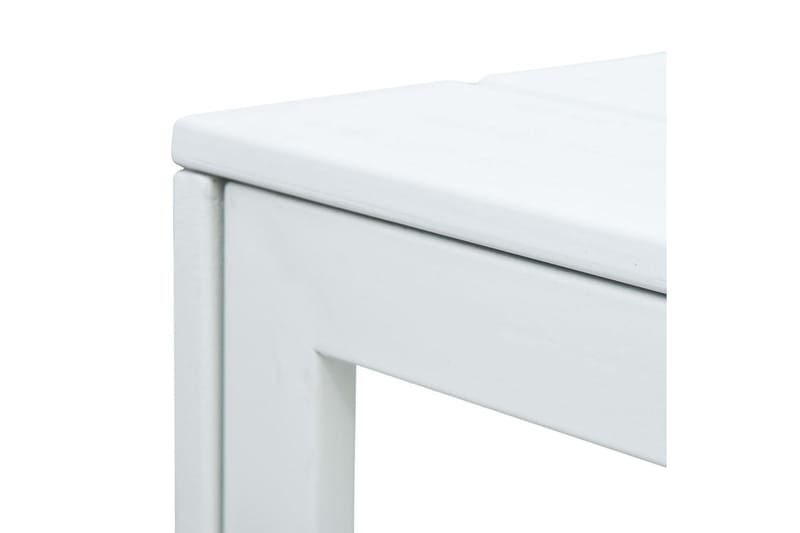 Soffbord vit 78x78x74 cm HDPE träutseende - Vit - Möbler - Vardagsrum - Soffbord & vardagsrumsbord - Soffbord