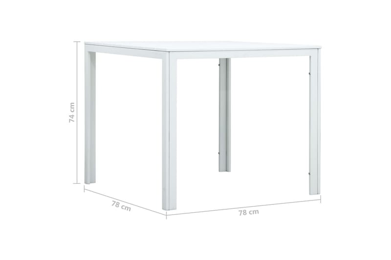 Soffbord vit 78x78x74 cm HDPE träutseende - Vit - Möbler - Vardagsrum - Soffbord & vardagsrumsbord - Soffbord