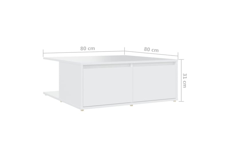 Soffbord vit 80x80x31 cm spånskiva - Vit - Möbler - Vardagsrum - Soffbord & vardagsrumsbord - Soffbord