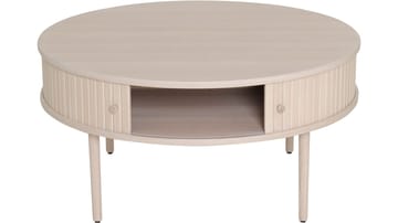 Soffbord Yngvar Ø90 cm - Vitpigmenterad ek - Möbler - Vardagsrum - Soffbord & vardagsrumsbord - Soffbord