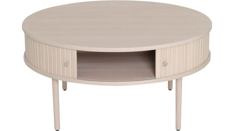 Soffbord Yngvar Ø90 cm - Vitpigmenterad ek - Möbler - Vardagsrum - Soffbord & vardagsrumsbord - Soffbord