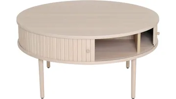 Soffbord Yngvar Ø90 cm - Vitpigmenterad ek - Möbler - Vardagsrum - Soffbord & vardagsrumsbord - Soffbord