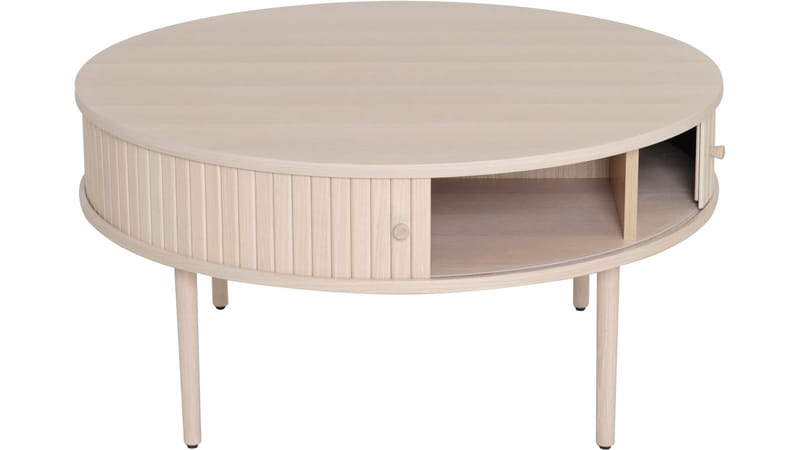 Soffbord Yngvar Ø90 cm - Vitpigmenterad ek - Möbler - Vardagsrum - Soffbord & vardagsrumsbord - Soffbord