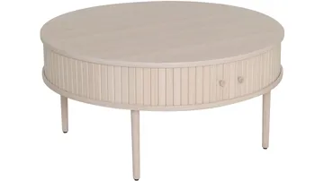 Soffbord Yngvar Ø90 cm - Vitpigmenterad ek - Möbler - Vardagsrum - Soffbord & vardagsrumsbord - Soffbord