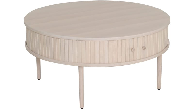 Soffbord Yngvar Ø90 cm - Vitpigmenterad ek - Möbler - Vardagsrum - Soffbord & vardagsrumsbord - Soffbord
