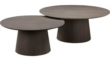 Soffbord Solhem 100 cm - Brunlackad ek, svartlackad askfaner, vitpigmenterad ekfinish - Möbler - Vardagsrum - Soffbord & vardagsrumsbord - Soffbord