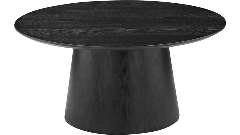 Soffbord Solhem 80 cm, Svartlackad askfaner