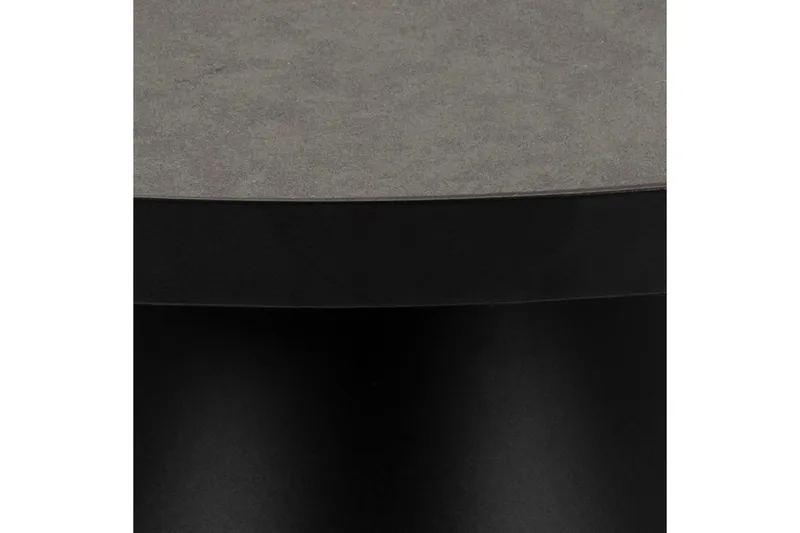 Soli Förlängingsbart Soffbord 66 cm Runt - Glas/Svart/Matt Svart - Möbler - Vardagsrum - Soffbord & vardagsrumsbord - Soffbord