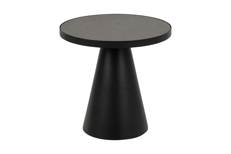 Soli Soffbord 46 cm Runt - Glas/Svart/Matt Svart - Möbler - Vardagsrum - Soffbord & vardagsrumsbord - Soffbord