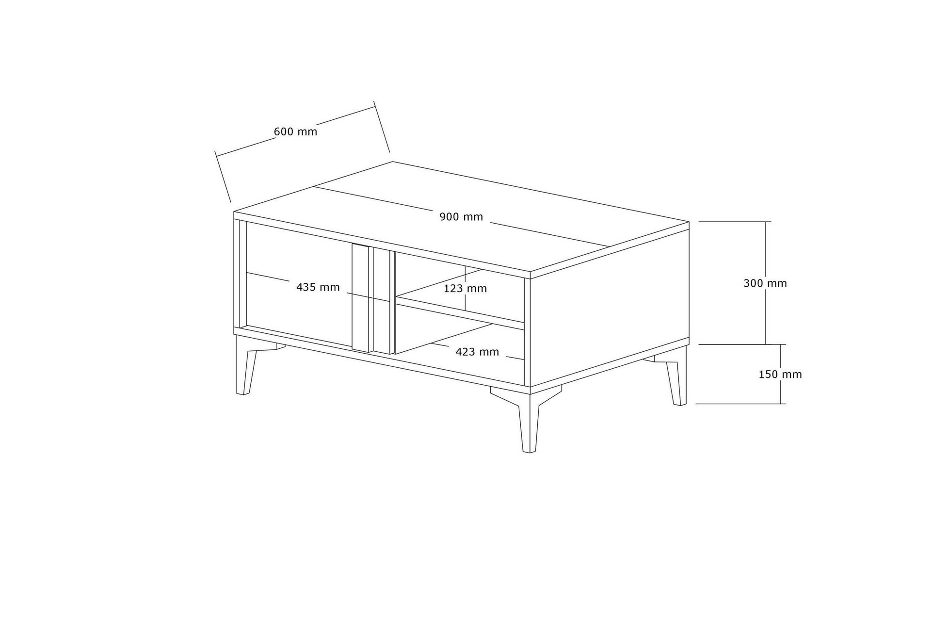 Sonay Soffbord 90 cm Antracit - Möbler - Vardagsrum - Soffbord & vardagsrumsbord - Soffbord