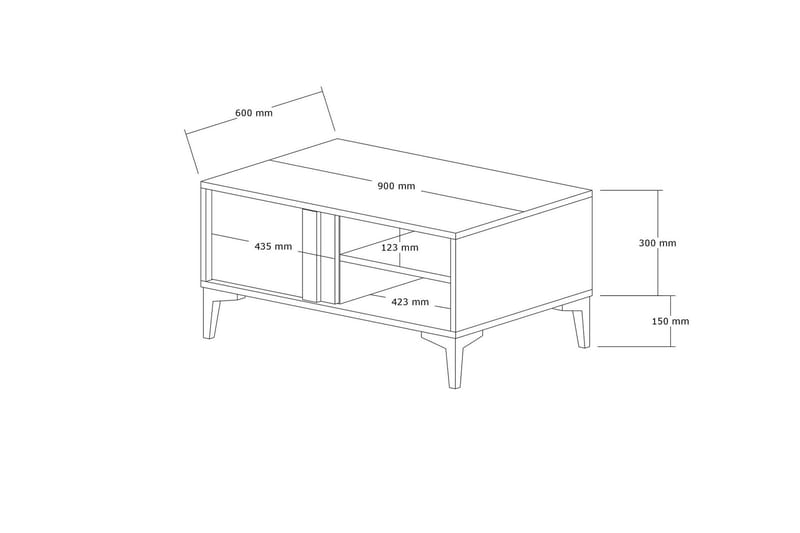 Sonay Soffbord 90 cm Antracit - Möbler - Vardagsrum - Soffbord & vardagsrumsbord - Soffbord