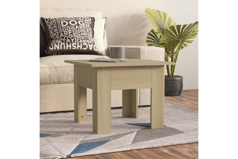 Soffbord sonoma-ek 55x55x42 cm spånskiva - Brun - Möbler - Vardagsrum - Soffbord & vardagsrumsbord - Soffbord