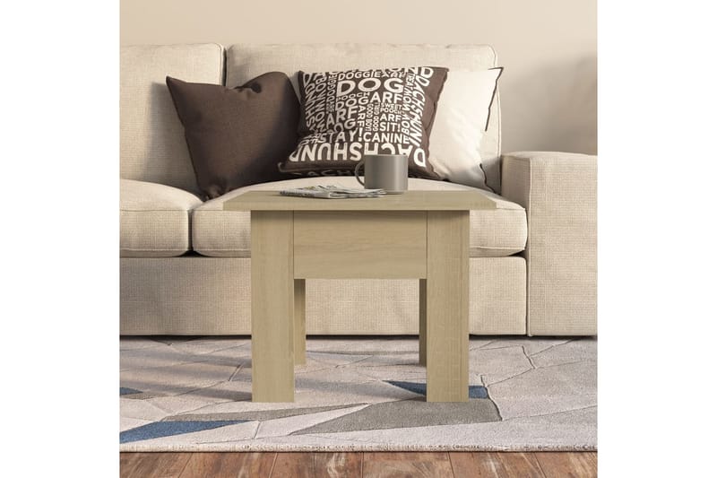 Soffbord sonoma-ek 55x55x42 cm spånskiva - Brun - Möbler - Vardagsrum - Soffbord & vardagsrumsbord - Soffbord