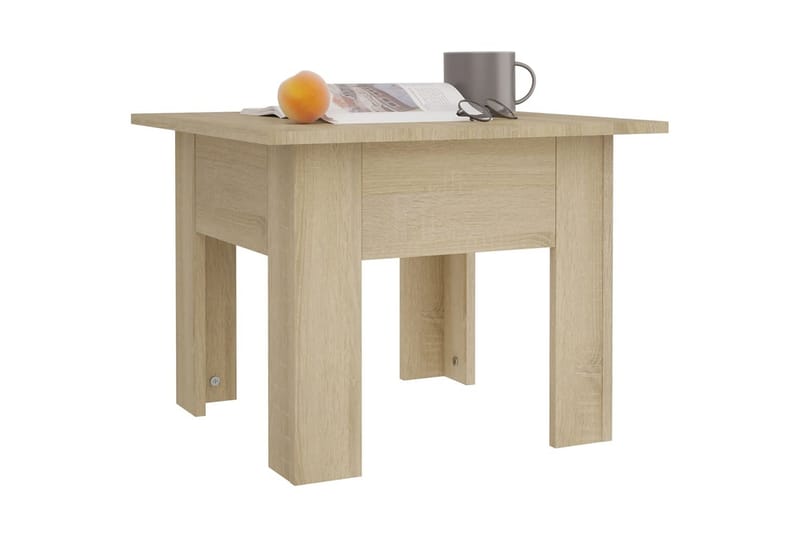 Soffbord sonoma-ek 55x55x42 cm spånskiva - Brun - Möbler - Vardagsrum - Soffbord & vardagsrumsbord - Soffbord