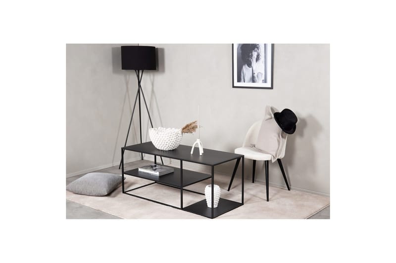 Soffbord Staal - Svart, 120x50x50 - Möbler - Vardagsrum - Soffbord & vardagsrumsbord - Avlastningsbord & konsolbord