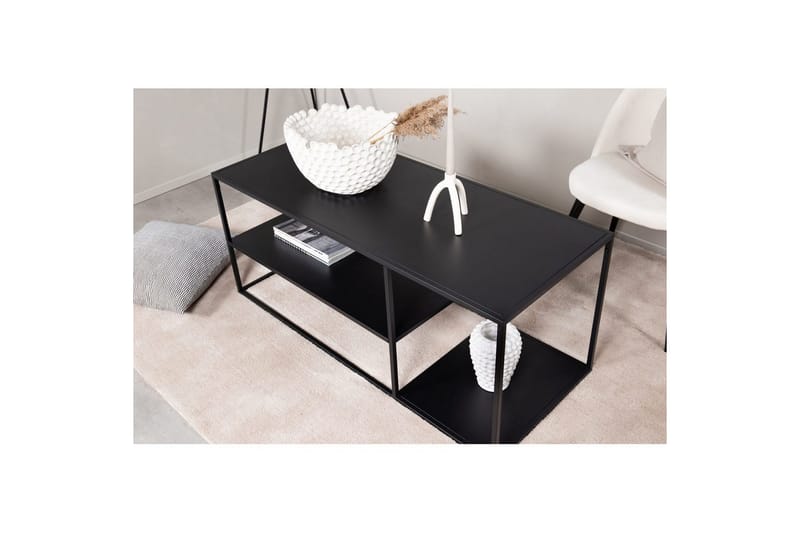 Soffbord Staal - Svart, 120x50x50 - Möbler - Vardagsrum - Soffbord & vardagsrumsbord - Avlastningsbord & konsolbord