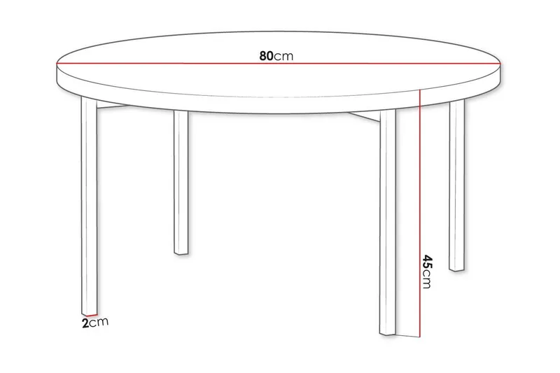 Staffin Runt Soffbord i Trä och Metall med Smala Ben - Svart - Möbler - Vardagsrum - Soffbord & vardagsrumsbord - Soffbord