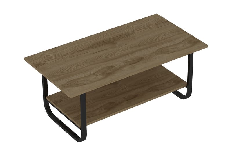 STENHESTRA Soffbord 110 cm med Förvaring Hylla Brun/Svart - Bord - Soffbord