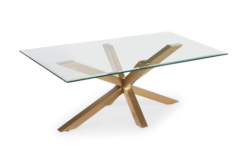 STOCKPORT Soffbord 120 cm Glas/Mässing - Bord - Soffbord