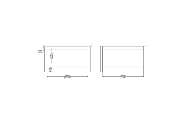STOLFERS Soffbord 81 cm Svart - Möbler - Vardagsrum - Soffbord & vardagsrumsbord - Soffbord
