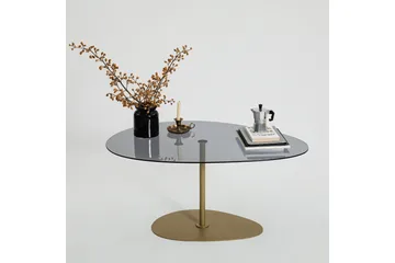 Svanabyn Soffbord 90 cm - Grå/Guld - Möbler - Vardagsrum - Soffbord & vardagsrumsbord - Soffbord