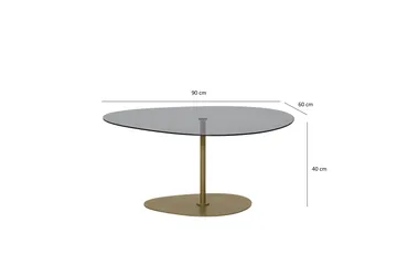 Svanabyn Soffbord 90 cm - Grå/Guld - Möbler - Vardagsrum - Soffbord & vardagsrumsbord - Soffbord