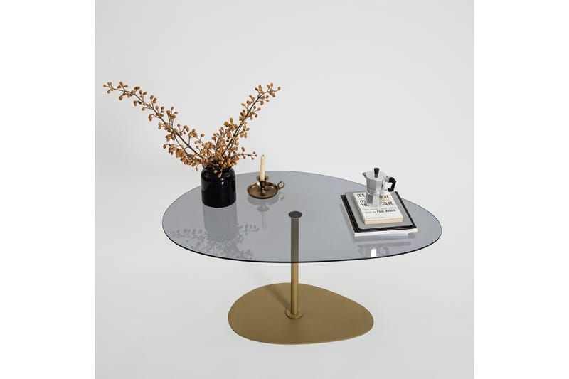 Svanabyn Soffbord 90 cm - Grå/Guld - Möbler - Vardagsrum - Soffbord & vardagsrumsbord - Soffbord