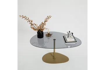 Svanabyn Soffbord 90 cm - Grå/Guld - Möbler - Vardagsrum - Soffbord & vardagsrumsbord - Soffbord