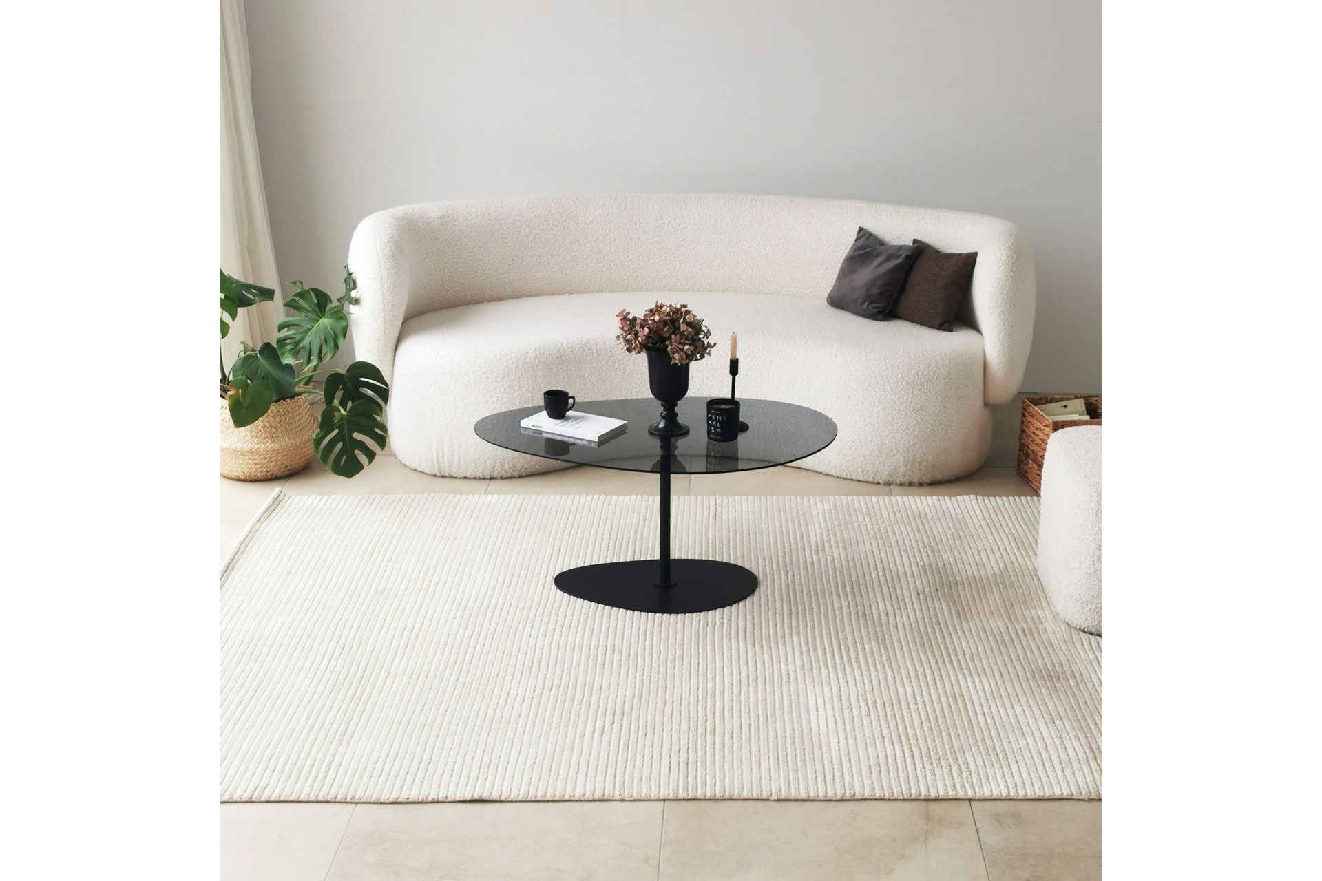 Svanabyn Soffbord 90 cm - Gr&aring;/Svart