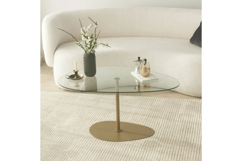 Svanabyn Soffbord 90 cm - Guld - Möbler - Vardagsrum - Soffbord & vardagsrumsbord - Soffbord