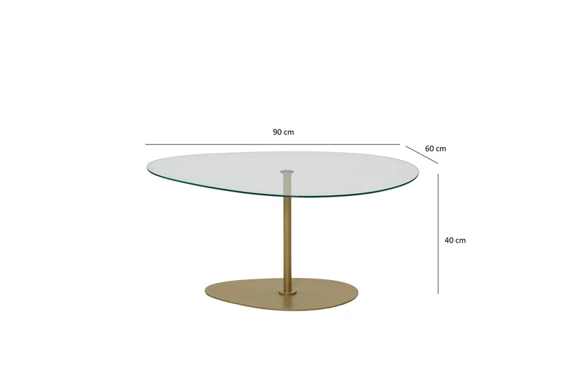 Svanabyn Soffbord 90 cm - Guld - Möbler - Vardagsrum - Soffbord & vardagsrumsbord - Soffbord