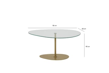 Svanabyn Soffbord 90 cm - Guld - Möbler - Vardagsrum - Soffbord & vardagsrumsbord - Soffbord