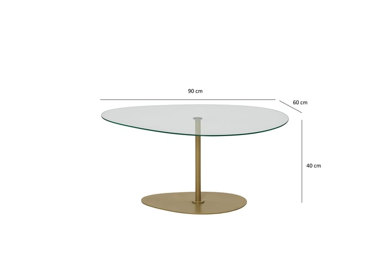 Svanabyn Soffbord 90 cm - Guld - Möbler - Vardagsrum - Soffbord & vardagsrumsbord - Soffbord