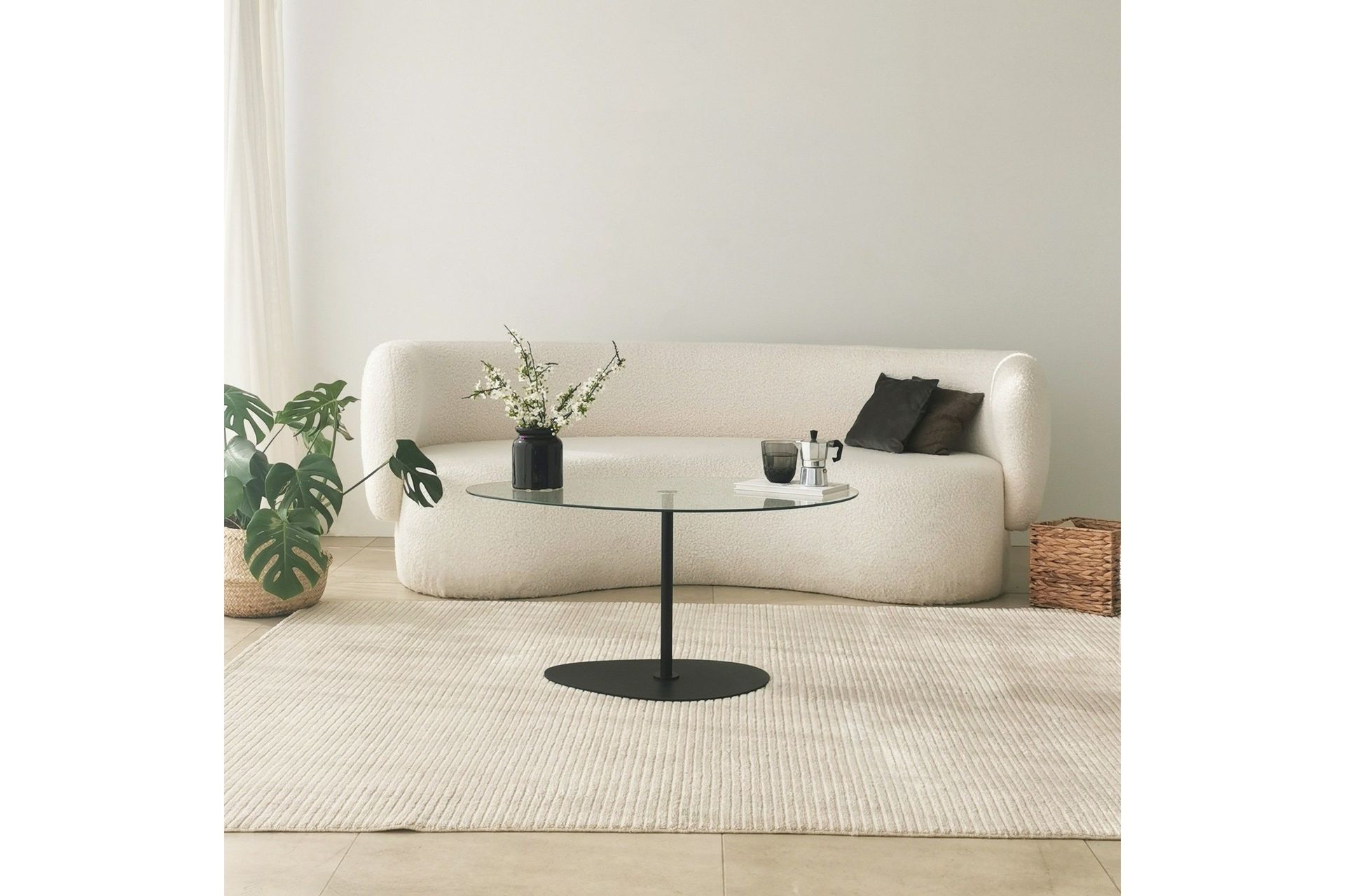 svanabyn soffbord 90 cm - svart