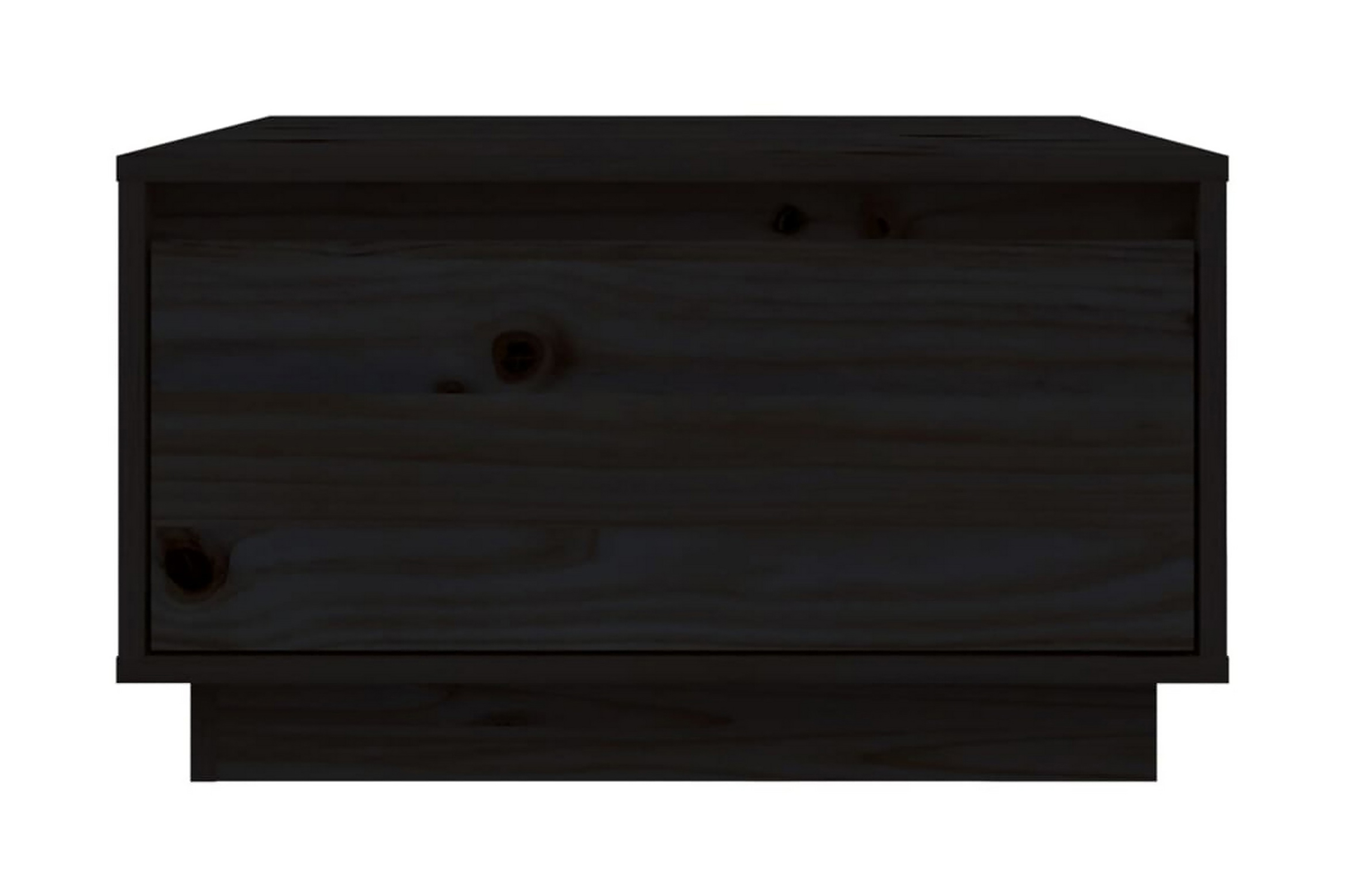 Soffbord svart 55x56x32 cm massiv furu – Svart