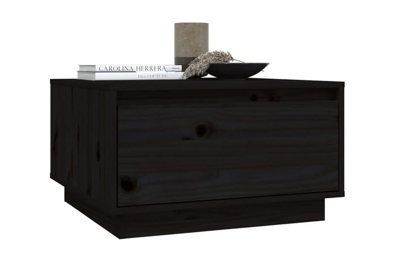 Soffbord svart 55x56x32 cm massiv furu - Svart - Bord - Soffbord
