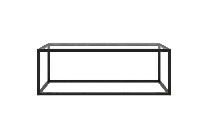 Soffbord svart med härdat glas 100x50x35 cm - Soffbord - Bord