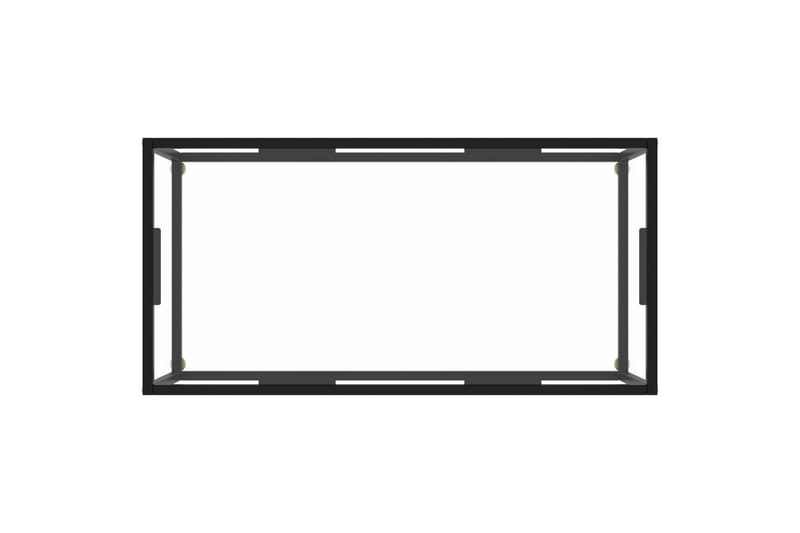 Soffbord svart med härdat glas 100x50x35 cm - Soffbord - Bord