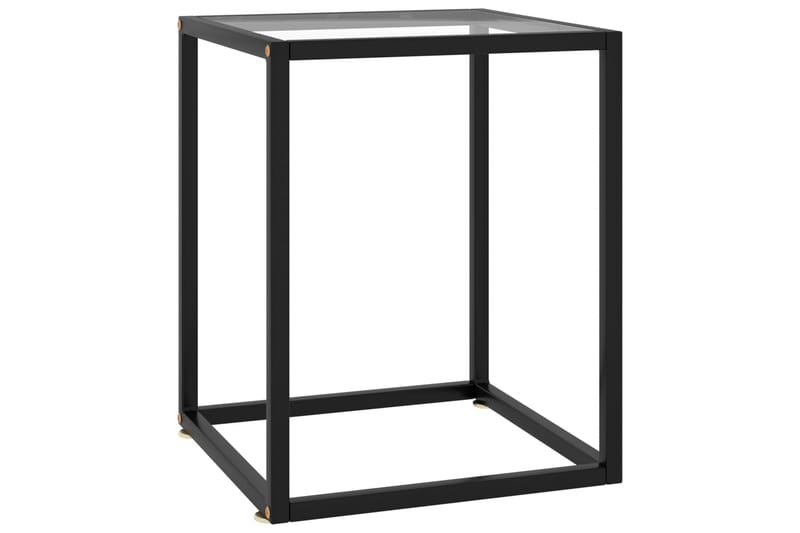 Soffbord svart med härdat glas 40x40x50 cm - Svart - Soffbord - Bord