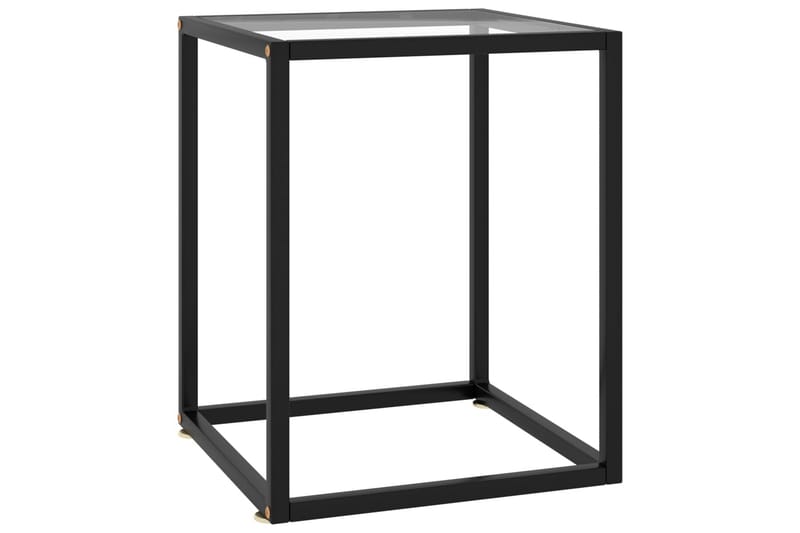 Soffbord svart med härdat glas 40x40x50 cm - Svart - Möbler - Vardagsrum - Soffbord & vardagsrumsbord - Soffbord