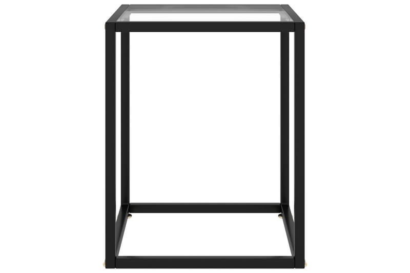 Soffbord svart med härdat glas 40x40x50 cm - Svart - Möbler - Vardagsrum - Soffbord & vardagsrumsbord - Soffbord