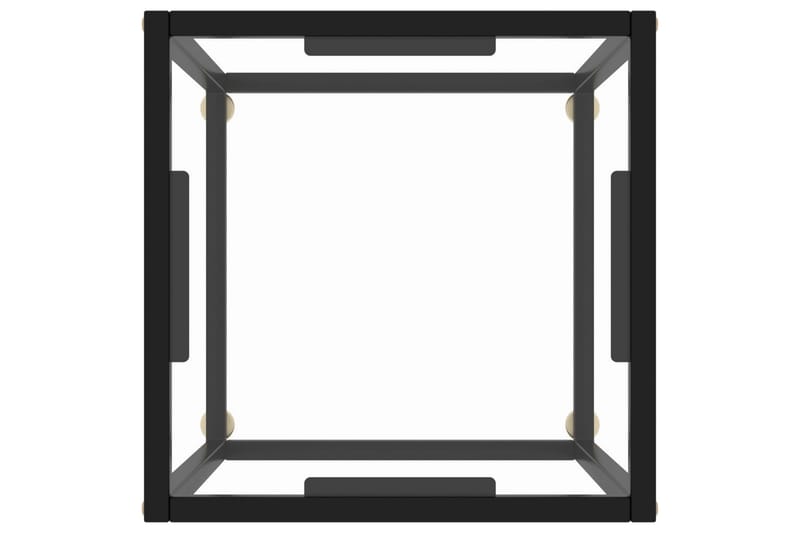 Soffbord svart med härdat glas 40x40x50 cm - Svart - Möbler - Vardagsrum - Soffbord & vardagsrumsbord - Soffbord