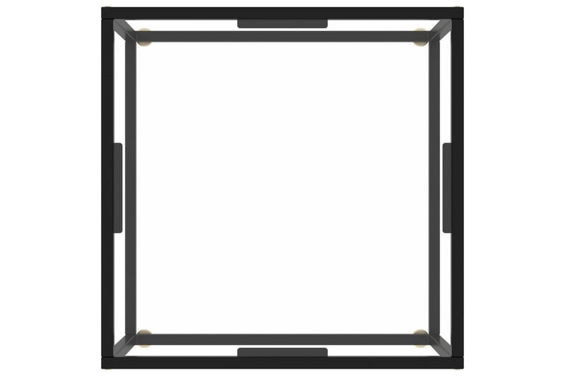 Soffbord svart med härdat glas 60x60x35 cm - Möbler - Vardagsrum - Soffbord & vardagsrumsbord - Soffbord